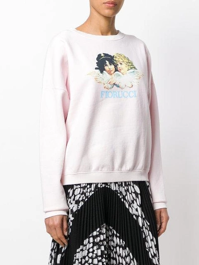 Shop Fiorucci Pullover Mit Logo-print - Rosa In Pink
