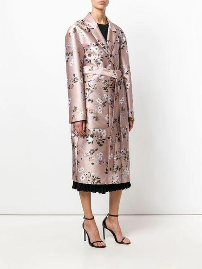 Shop Rochas Belted Kimono Coat - Neutrals