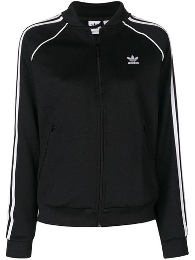 Shop Adidas Originals Superstar Track Jacket In Black