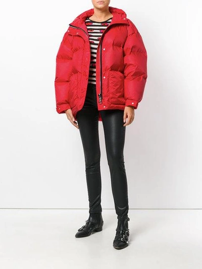 Shop Ienki Ienki Oversized Puffer Jacket - Red