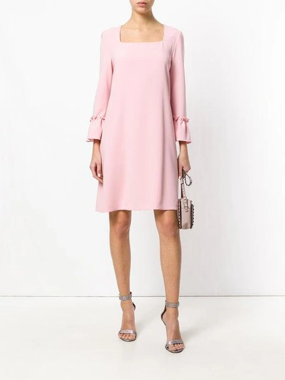 Shop Boutique Moschino Square Neck Shift Dress - Pink