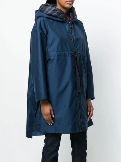 Shop Moncler Aigue Coat In Blue