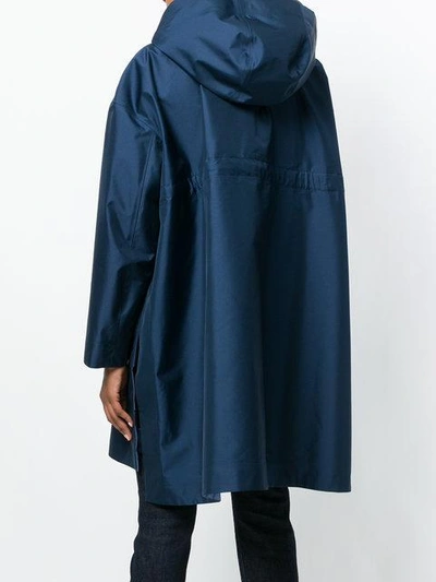 Shop Moncler Aigue Coat In Blue