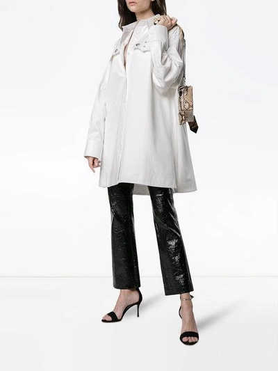 Shop Calvin Klein 205w39nyc Oversized Shirt With Silver Buttons In White