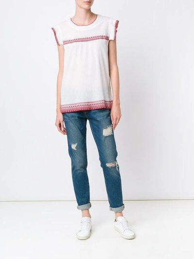 Shop The Great Embroidered Top - White