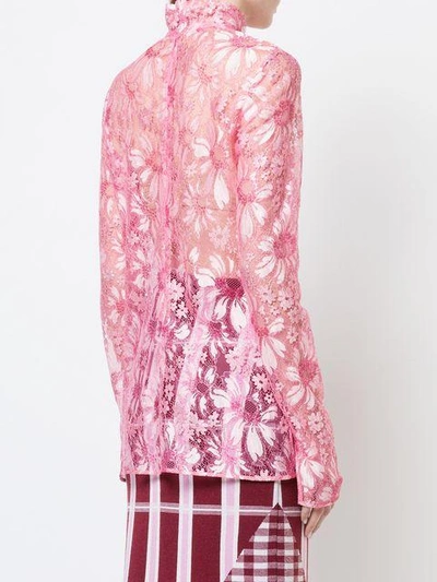 Shop Calvin Klein 205w39nyc Floral Lace Top - Pink