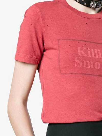 Shop Ksubi Killing Smokes Print T-shirt - Red