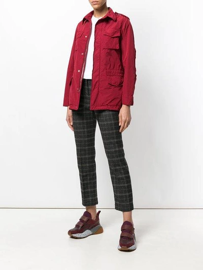 Shop Aspesi Cargo Field Jacket - Red