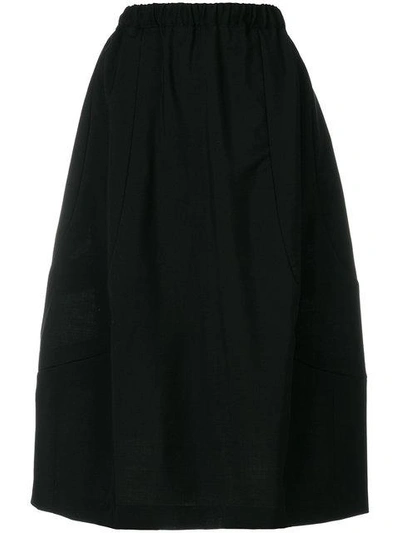 Shop Comme Des Garçons Comme Des Garçons Elasticated Waist Skirt - Black