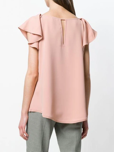 Shop P.a.r.o.s.h . Ruffled Sleeves Blouse - Pink In Pink & Purple