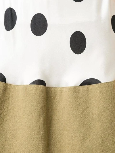 Shop Maison Margiela Dot Print Panelled Skirt