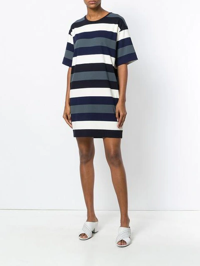 Shop Max Mara Tefrite Stripes Dress - Multicolour