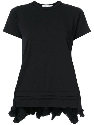 Shop Comme Des Garçons Comme Des Garçons T-shirt Mit Strukturiertem Einsatz - Schwarz In Black