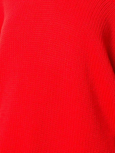 Shop Monse One Shoulder Knit Jumper In Red