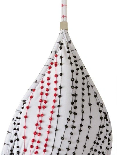 Shop Amir Slama Embroidered Triangle Bikini Set - White