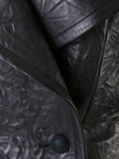 Shop Aganovich Wide Lapel Cropped Jacket - Black