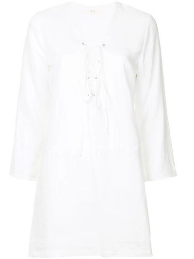 Shop Matin Lace Up Dress - White