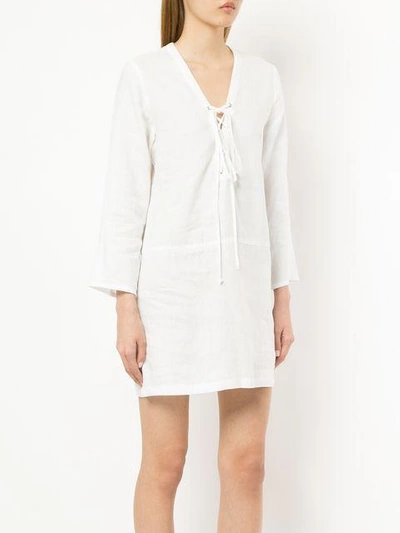 Shop Matin Lace Up Dress - White