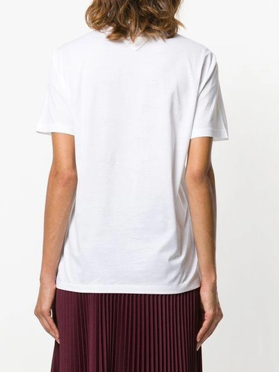Shop Prada Velvet Knife Print T-shirt - White