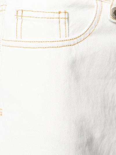 Shop Ben Taverniti Unravel Project Deconstructed Denim Skirt In White