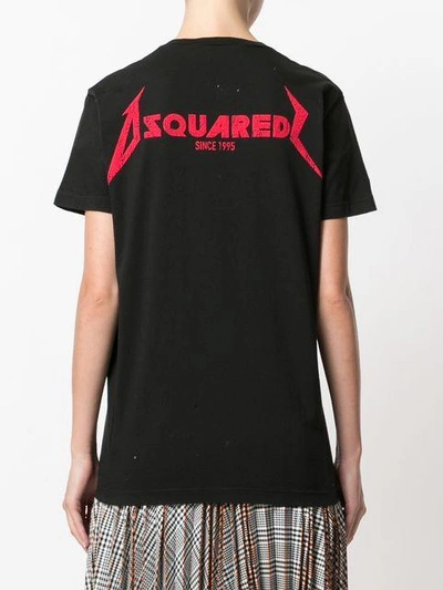 Shop Dsquared2 Logo Printed T-shirt In Black