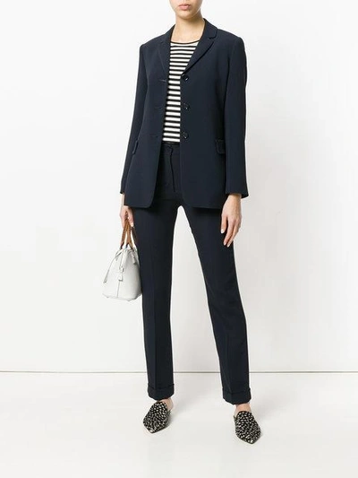 Shop Max Mara 's  Tailored Skinny Trousers - Blue