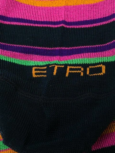 Shop Etro Striped Socks In 650