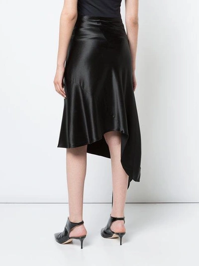 Shop Petar Petrov Asymmetric Midi Skirt In Black