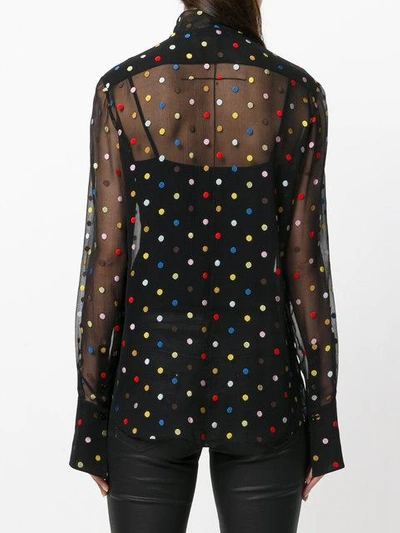 Shop Givenchy Polka Dot Embroidered Shirt In Black