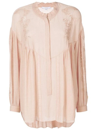 Shop Iro Lace Panel Peasant Blouse