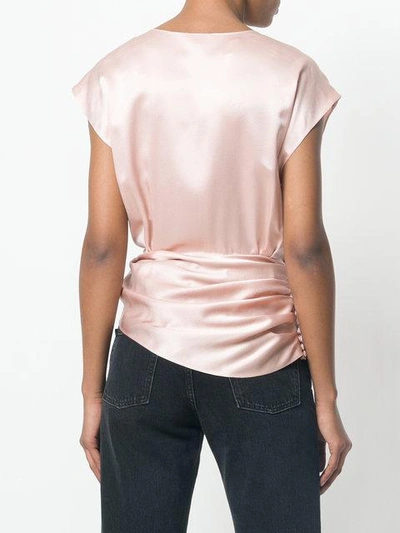 Shop Magda Butrym Draped Top In Pink