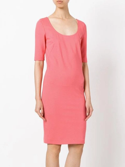 Shop Les Copains Scoop Neck Dress - Pink