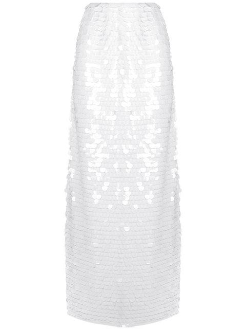 Natasha Zinko Sequinned Maxi Skirt In White | ModeSens