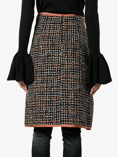 Shop Peter Pilotto Asymmetric Quilted Skirt - Blue