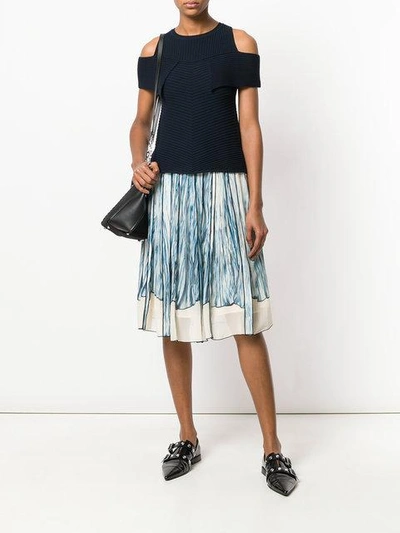 Shop Proenza Schouler Pleated Skirt In Blue