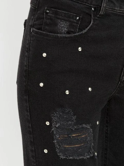 Shop Amapô Cropped Munique Skinny Jeans In Black