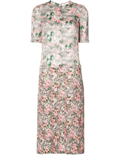 Shop Julien David Floral Print Dress - Pink