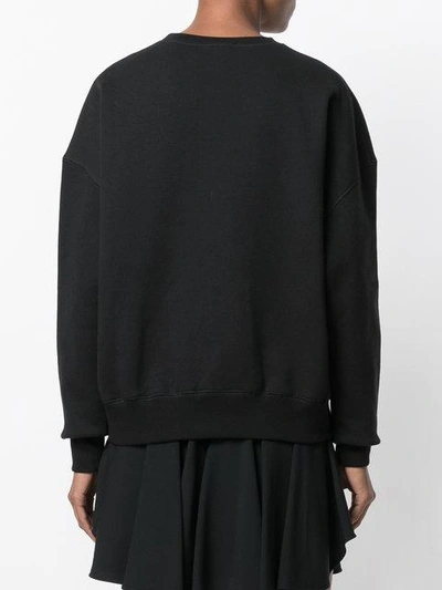 Alexander Mcqueen Embroidered Sweatshirt In Black
