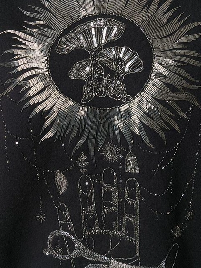 Alexander Mcqueen Embroidered Sweatshirt In Black