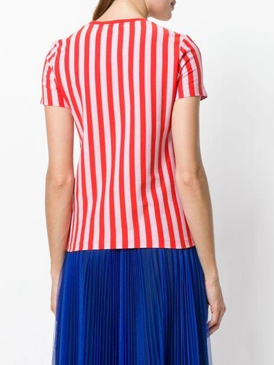 Shop Kenzo Striped Tiger T-shirt In Red