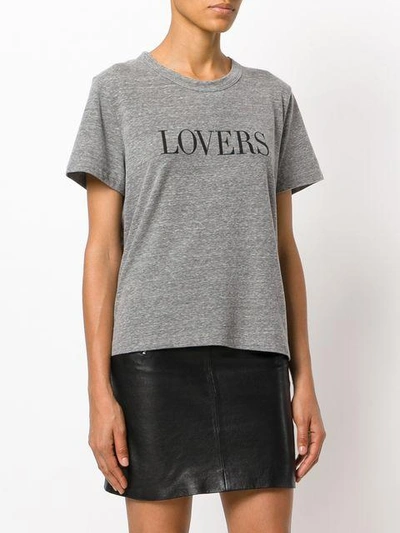 Shop Amiri Lovers Printed T-shirt - Grey