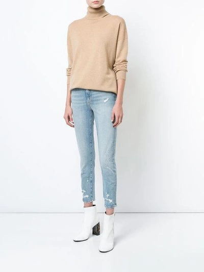 Shop Agolde Sophie Cropped Jeans In Blue