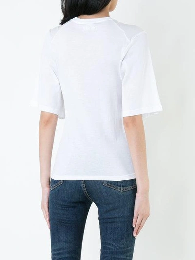 Shop Dust Embroidered Text Top In White