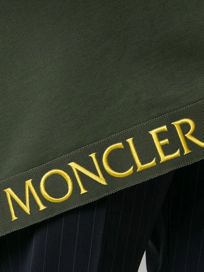 Shop Moncler Logo Trim Cape