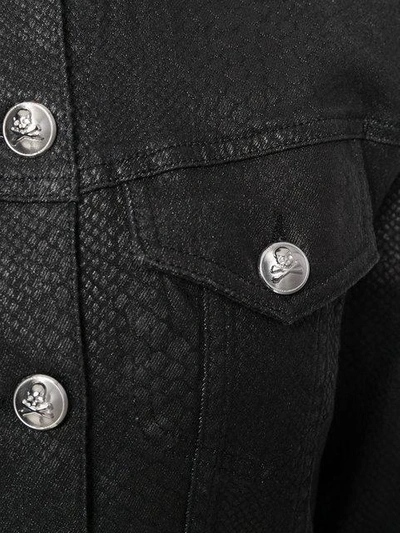 Shop Philipp Plein Duval Denim Jacket In Black