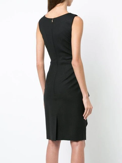 Shop Carolina Herrera Gathered Detail Dress In Black