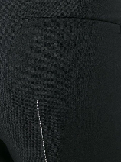 Shop Jil Sander Metallic Detailing Trousers - Black