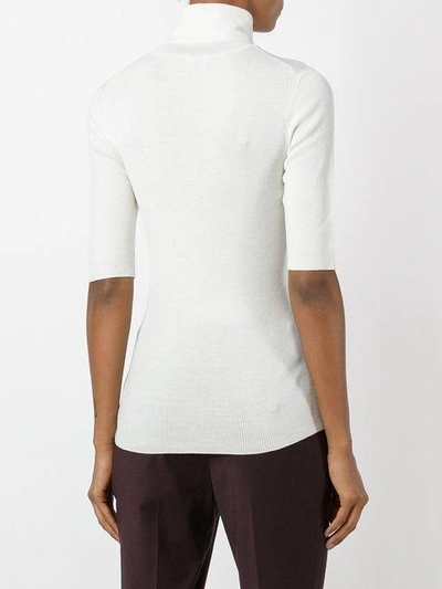 Shop Theory High Neck Knitted Top In Neutrals
