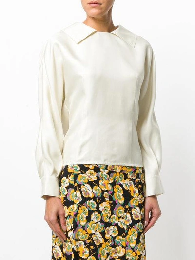 Shop Marni Boxy Cropped Shirt - White