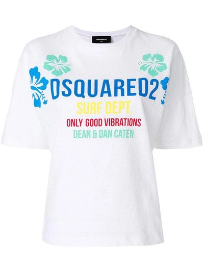 Shop Dsquared2 Surf Logo T In White